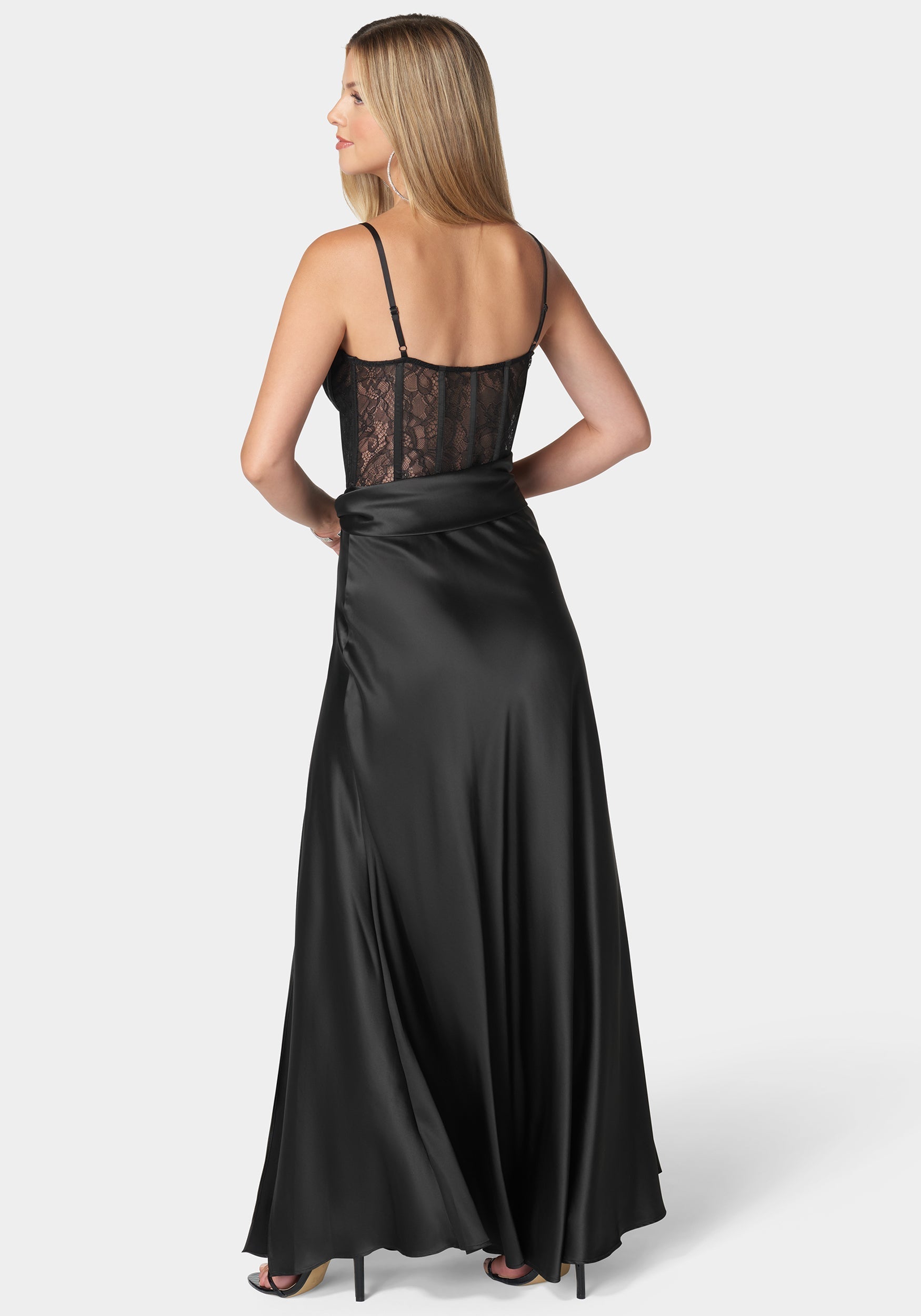 Lace And Satin Bustier Gown