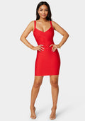 V-Neck Strap Bandage Dress