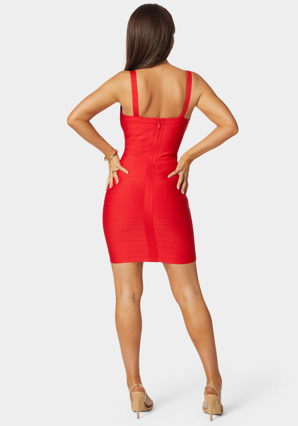 V-Neck Strap Bandage Dress