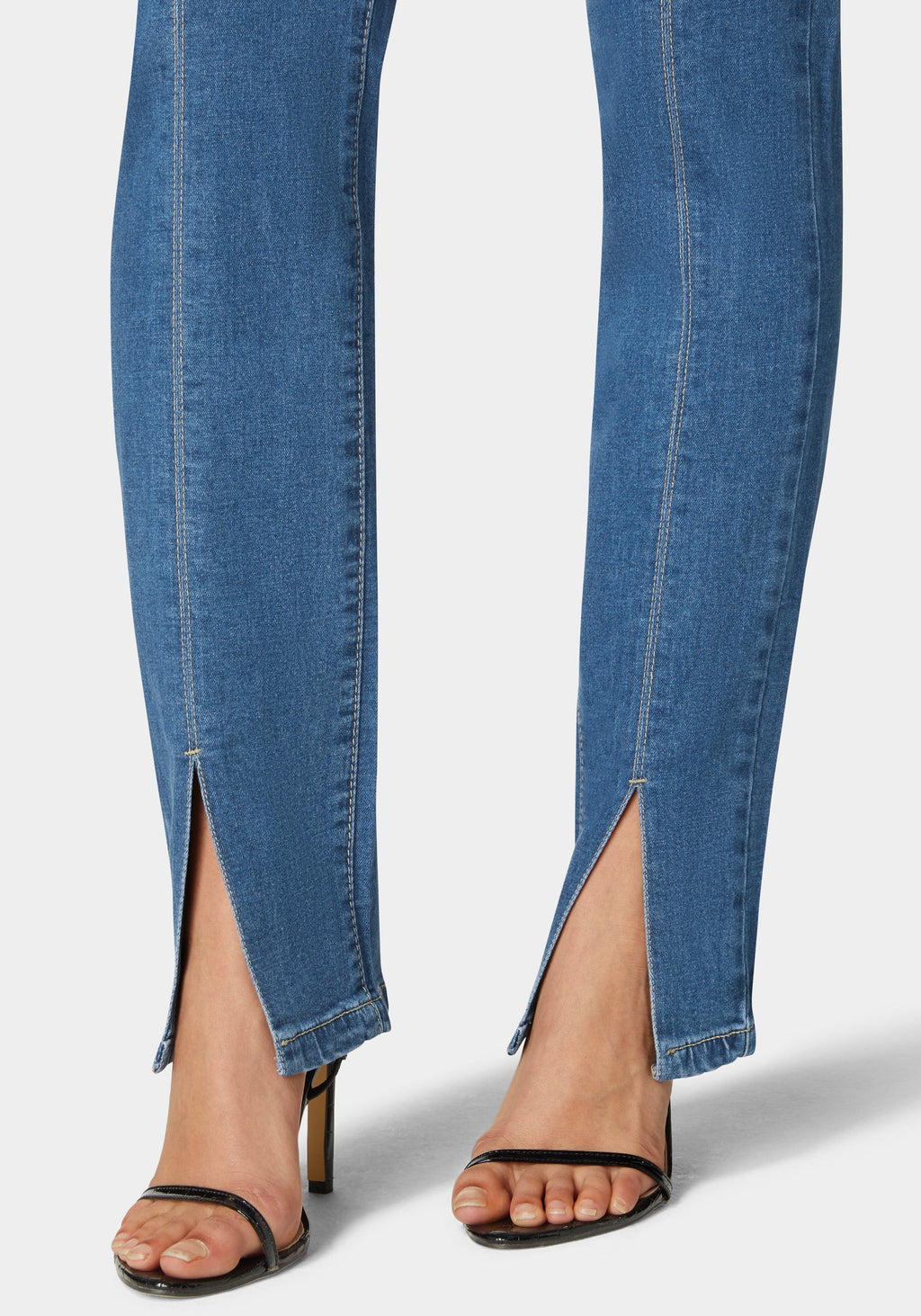 High Rise Bootleg With Hem Slit Jean