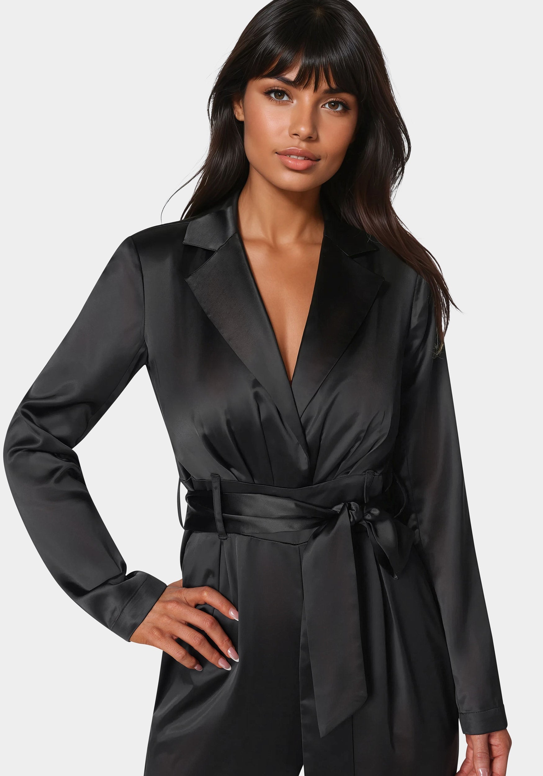 Satin Blazer Jumpsuit